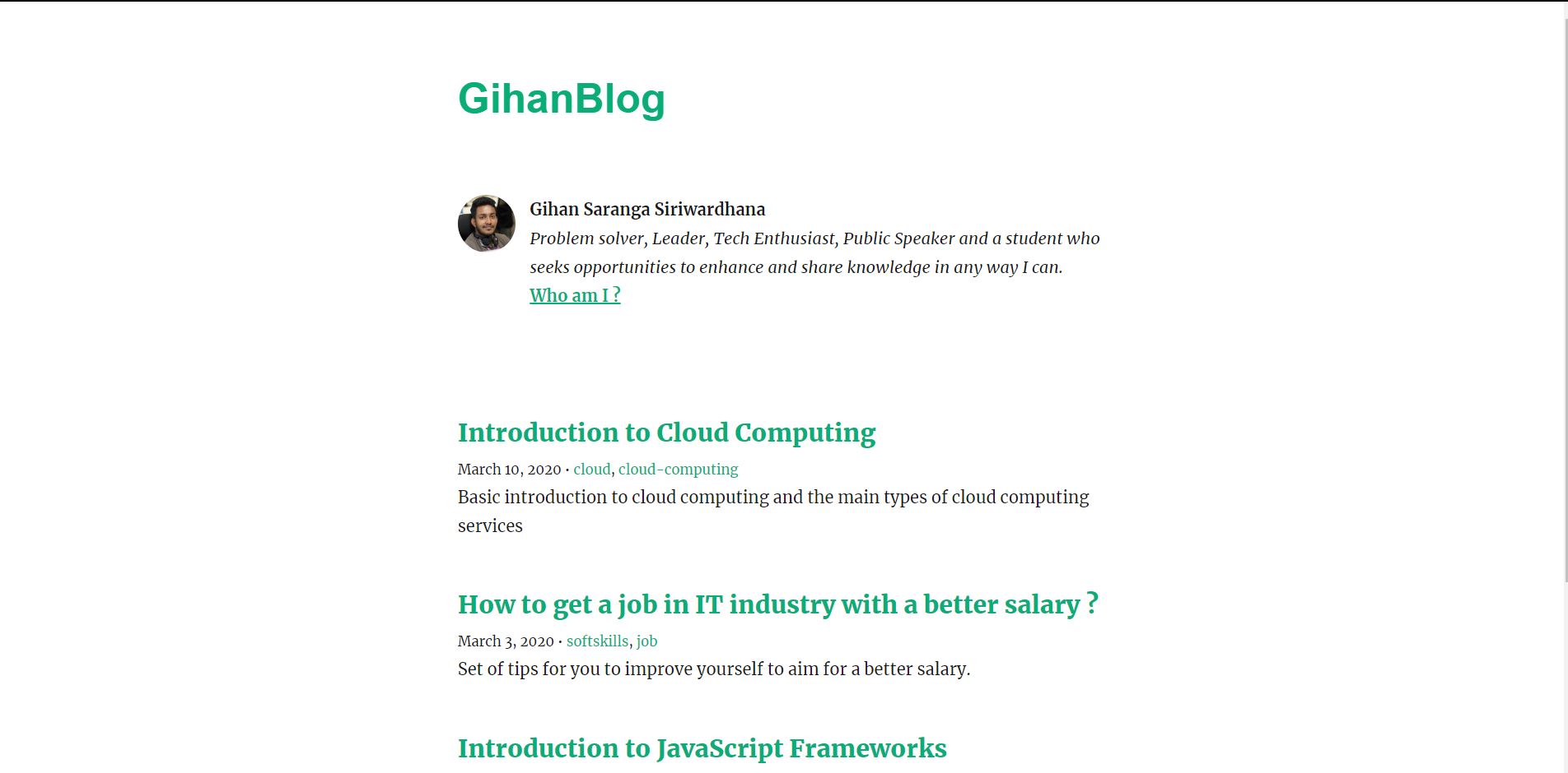 Blog Web Application - Project screenshot